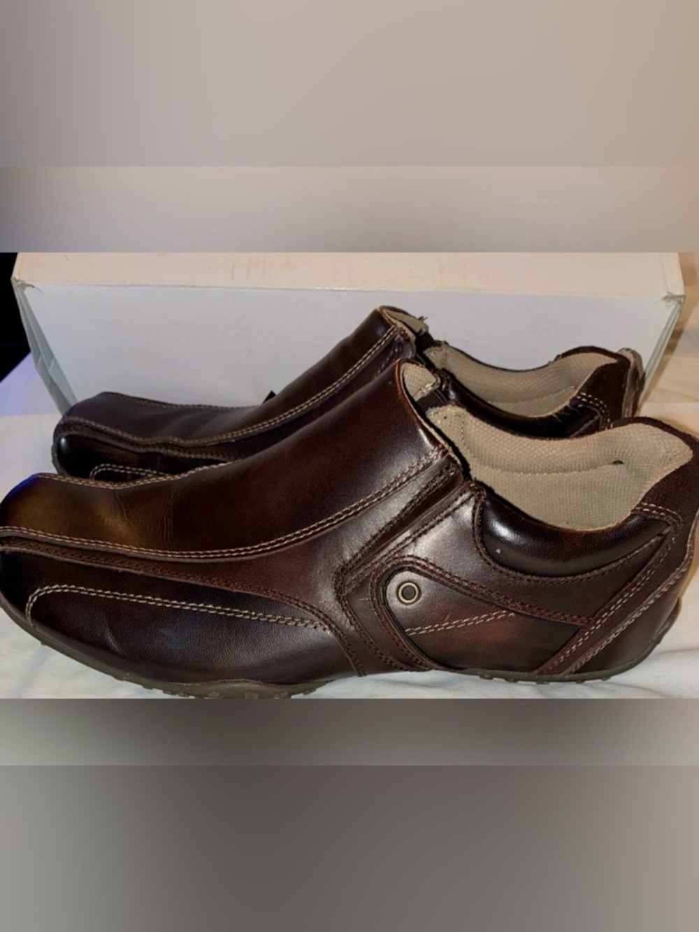 Aldo Curey Slip On Brown Leather Dress Shoe Mens Size 45 US 12